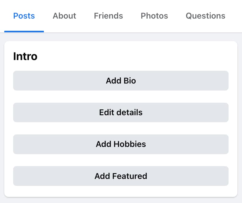 Facebook bio