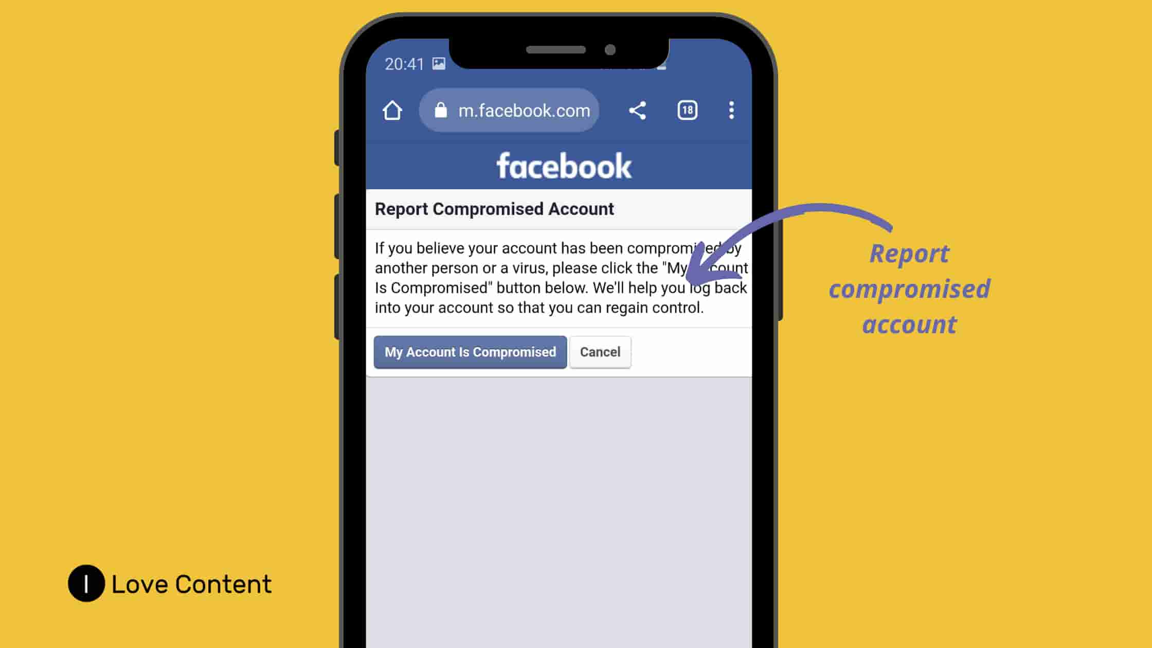Facebook reset password without email - method 3.