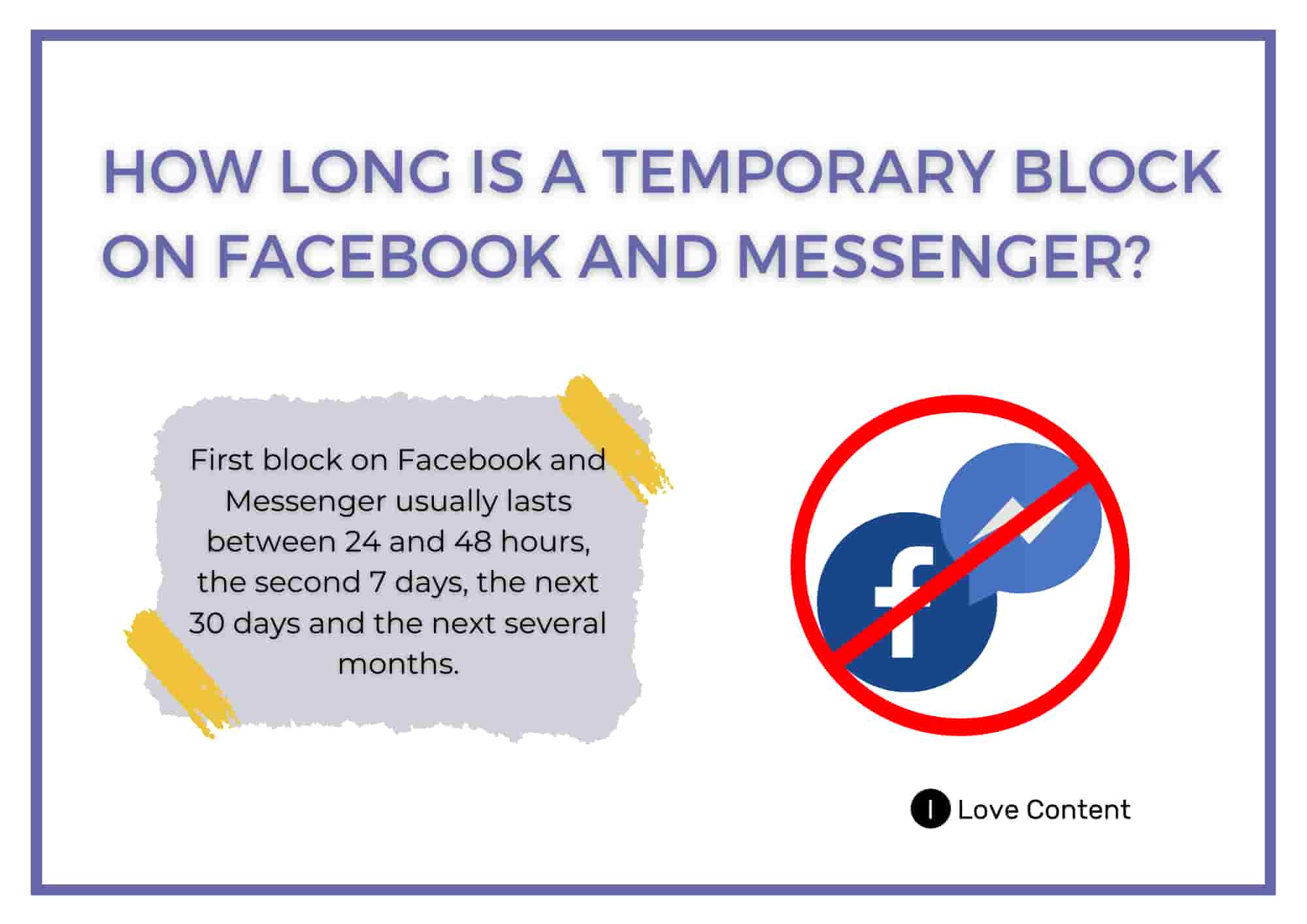 How long is a temporary block on Facebook and Messenger?